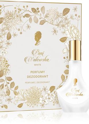 Білий подарунковий набір pani walewska white — парфуми 30 мл + дезодорант 90 мл (польща) новий