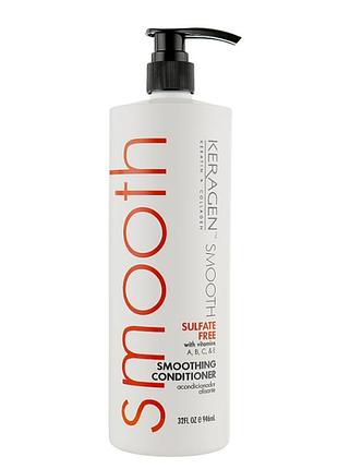 Безсульфатний кондиціонер organic keragen smoothing conditioner з кератином та колагеном