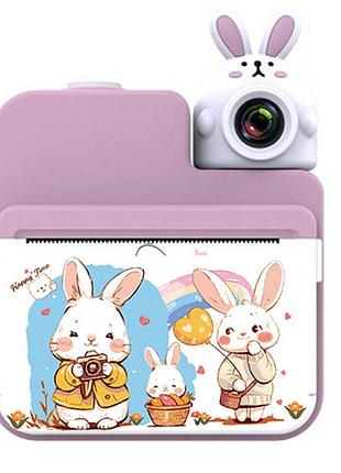Детский фотоаппарат мгновенной печати jd30 pink
