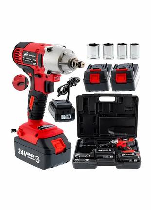 Электрический гайковерт 24v с 2 аккумуляторами, red ma752