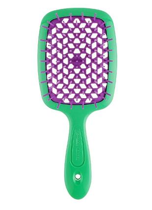 Щітка для волосся janeke superbrush, зелена з фуксією