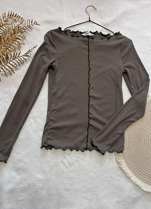 Лонг, лонгслів, кофта в рубчик манго