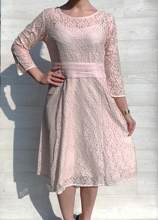 Вінтажне ажурне рожеве котонове плаття &amp;hübsch германія
