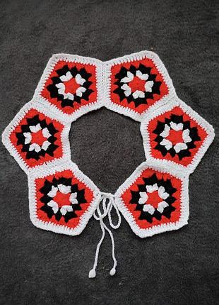 Комірець бабусин квадрат ручна робота воротник handmade