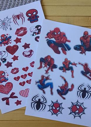Стикерпак (не прорезной) человек-паук spider man а4 набор 2 шт код 25419