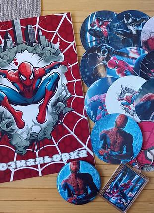 Набор человек-паук spider man из 4 предметов код 25543