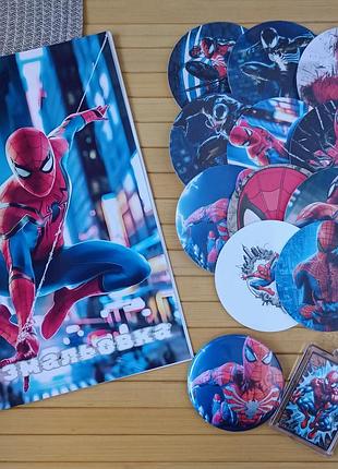 Набор человек-паук spider man из 4 предметов код 25542