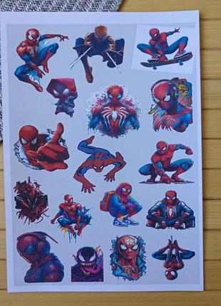 Стикерпак (не прорезной) человек-паук spider man а5 код 25437