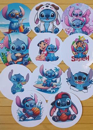 Набор стикеров стич stitch 10 шт код 25236