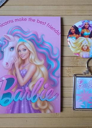 Набір барбі barbie блокнот значок брелок (26526)