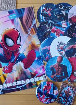 Набор человек-паук spider man из 4 предметов код 25540