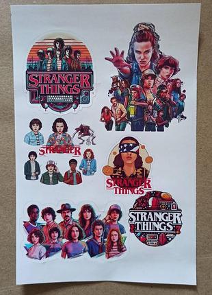 Стикерпак (не прорезной) очень странные дела stranger things а4 (27182)