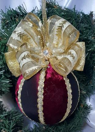 Елочный шар ручной работы 10см