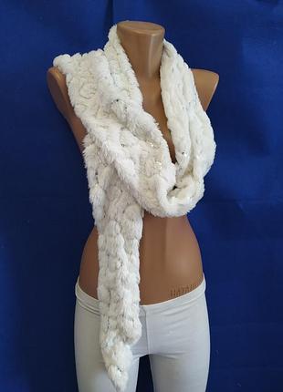 Шарфик хутро з паетками