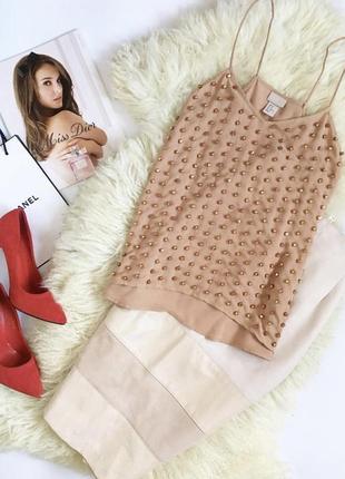 Нарядная блуза обшита камнями h&m фурнитурой