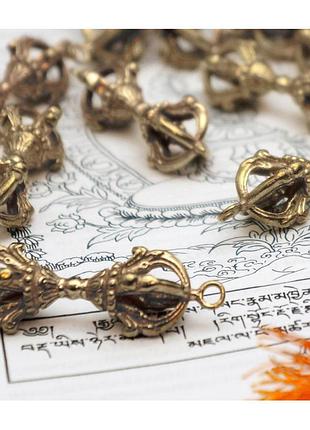 Подвеска-амулет бронзовый ваджра четыре лепестка