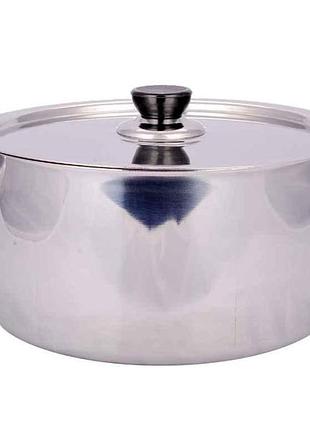 Кастрюля из нерж. стали 3л цилиндр. vt6-11029-3 тм vitol