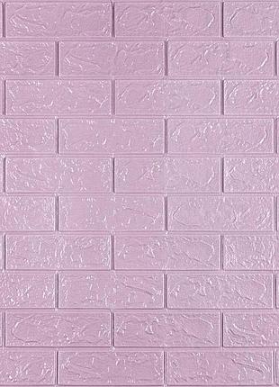 3d панель самоклеюча 700х770х3мм цегла світло - фіолетова (015-3) sw-00000574