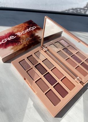 Палетка тіней glogirl cosmetics love bomb eyeshadow palette