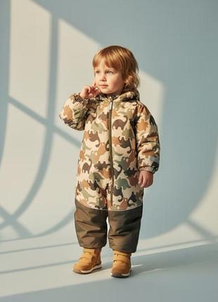 🦖новий зимовий комбінезон з динозаврами/дитячий зелений комбінезон sinsay🦖