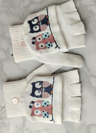 Рукавички совушки  для дівчаток 3
