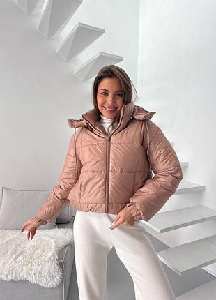 Жіноча куртка якісна плащівка шоколад графіт чорний бежевий