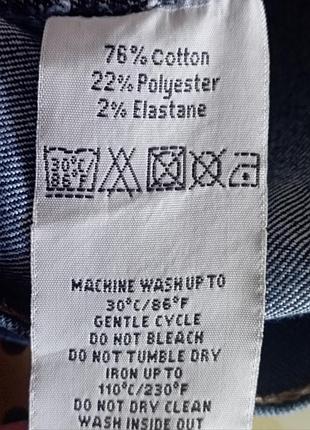 Джинси жіночі слім темно-синього з потертостями zara 10