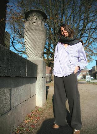 Стильная новая полосатая рубашка оверсай