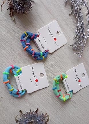 Гумки для волосся . набори по 2 шт