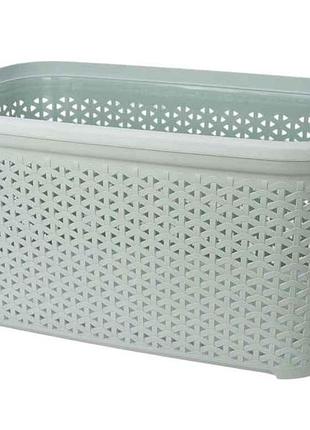 Корзина без крышки с рамкой 50л 405 x 595 x 280мм светло-фисташковый тм diomedea
