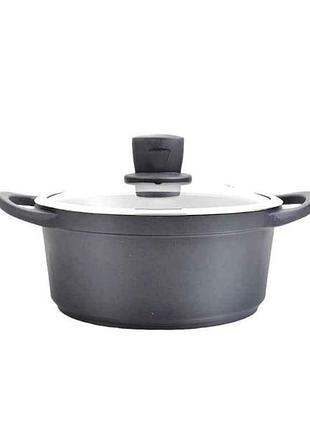 Каструля 2,7л (cast) скл.криш. 2-х сл. ант. покр. mr-4320 тм maestro