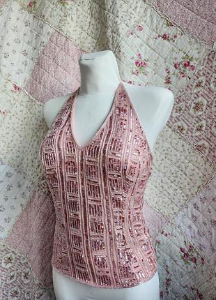 Корсетная шелковая майка винтажная шёлковая ретро вышивка бисер пайетки маечка шовк винтаж корсет шовк маечка y2k топ 100% шелк