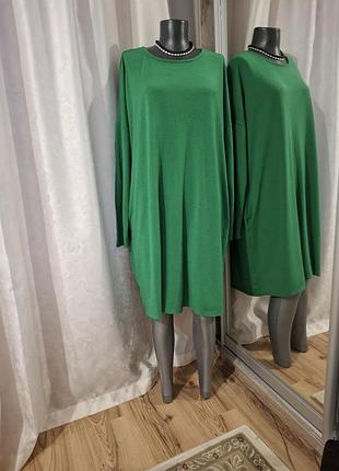 Трикотажное платье 👗 туника большого размера
