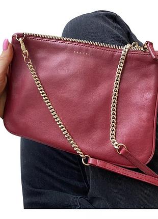 Шкіряна сумка sandro paris 🌹❤️