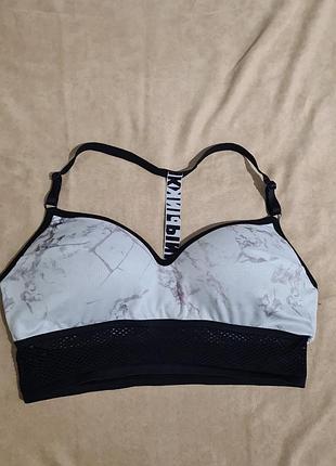 Спортивний топ/бра victoria's secret pink (marble edition)