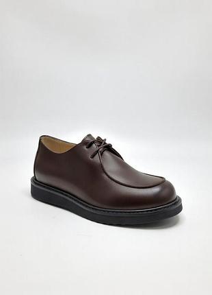 Туфли женские анатомические натуральная коричневая кожа