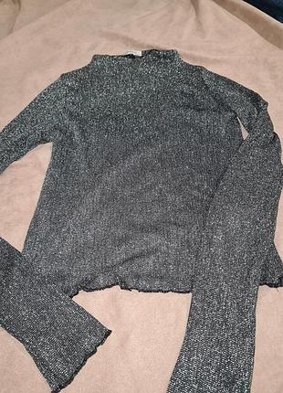Кофта водолазка с люрексом