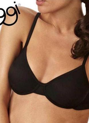 Арт.1728 черный бюстгальтер sloggi с косточками без паралона.