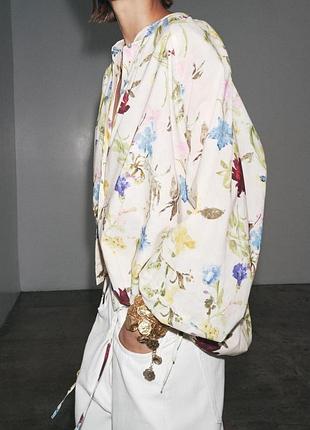 Рубашка zw collection с цветочным принтом
zara