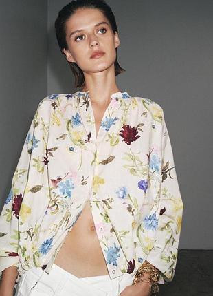 Сорочка zw collection з квітковим принтом
zara