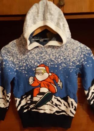 Дітячій теплий новорічний худі  на 7 років від next