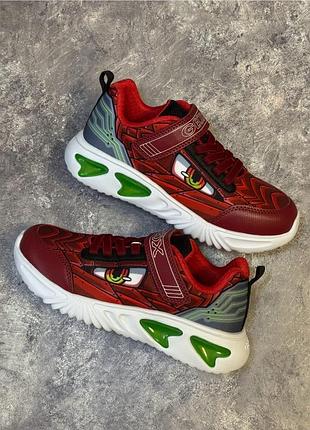 32 р, детские кроссовки geox assister с мигалками, стелька 21см