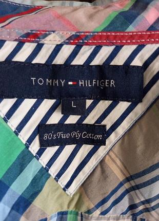 Котонова сорочка у клітинку tommy hilfiger унісекс
