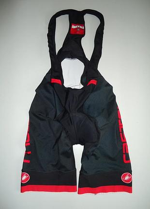 Велошорты  castelli competizione kit bib shorts nero red оригинал (m)