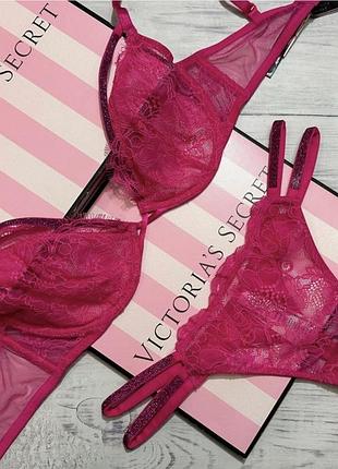 Комплект білизни бюст трусики жіночий victoria’s secret вікторія сікрет оригінал