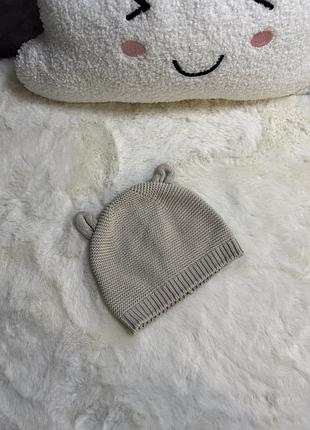 Тоненька вʼязана шапуля на 9-12 місяців h&m