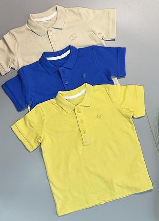 Набор фактурных футболок поло для мальчика 12-18 месяцев на рост 80-86 см george