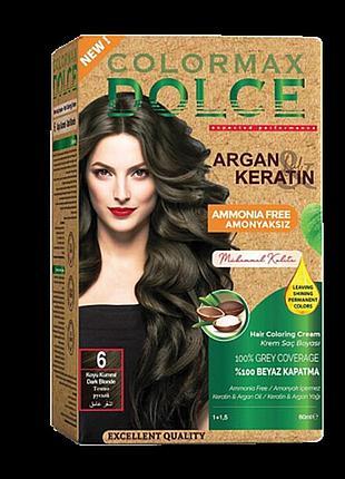 Безаміачна крем-фарба для волосся colormax 60мл №6 темно-русий (553423)