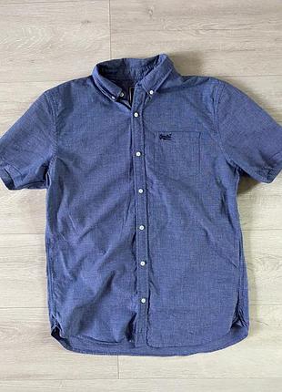 Чоловічий одяг сорочка рубашка з коротким рукавом бавовна котон