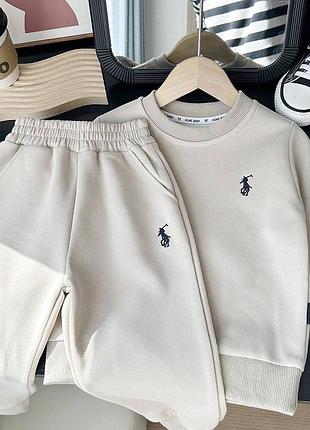 Костюмчик 102, р.100,110,120,130,140, котон, беж